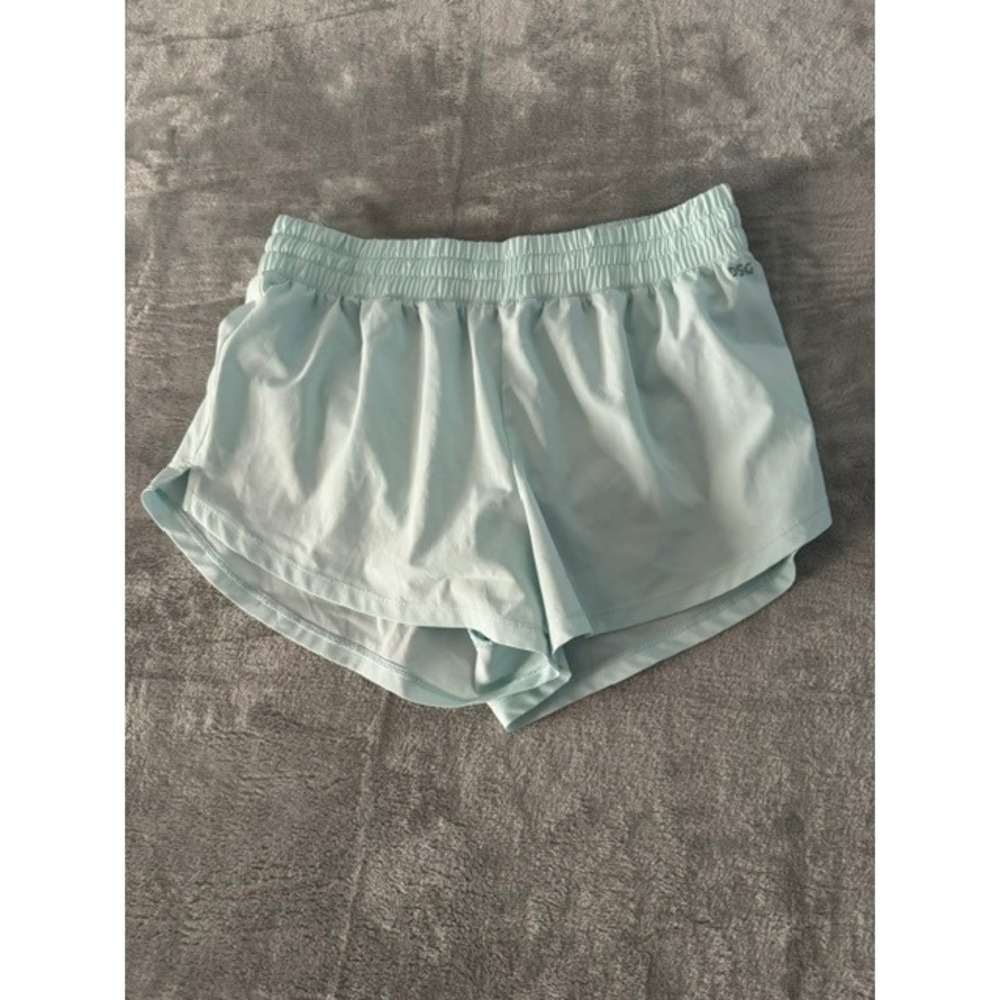 NWOT DSG Mint Green Running Shorts Women's M Built-In Brief Moisture Wicking